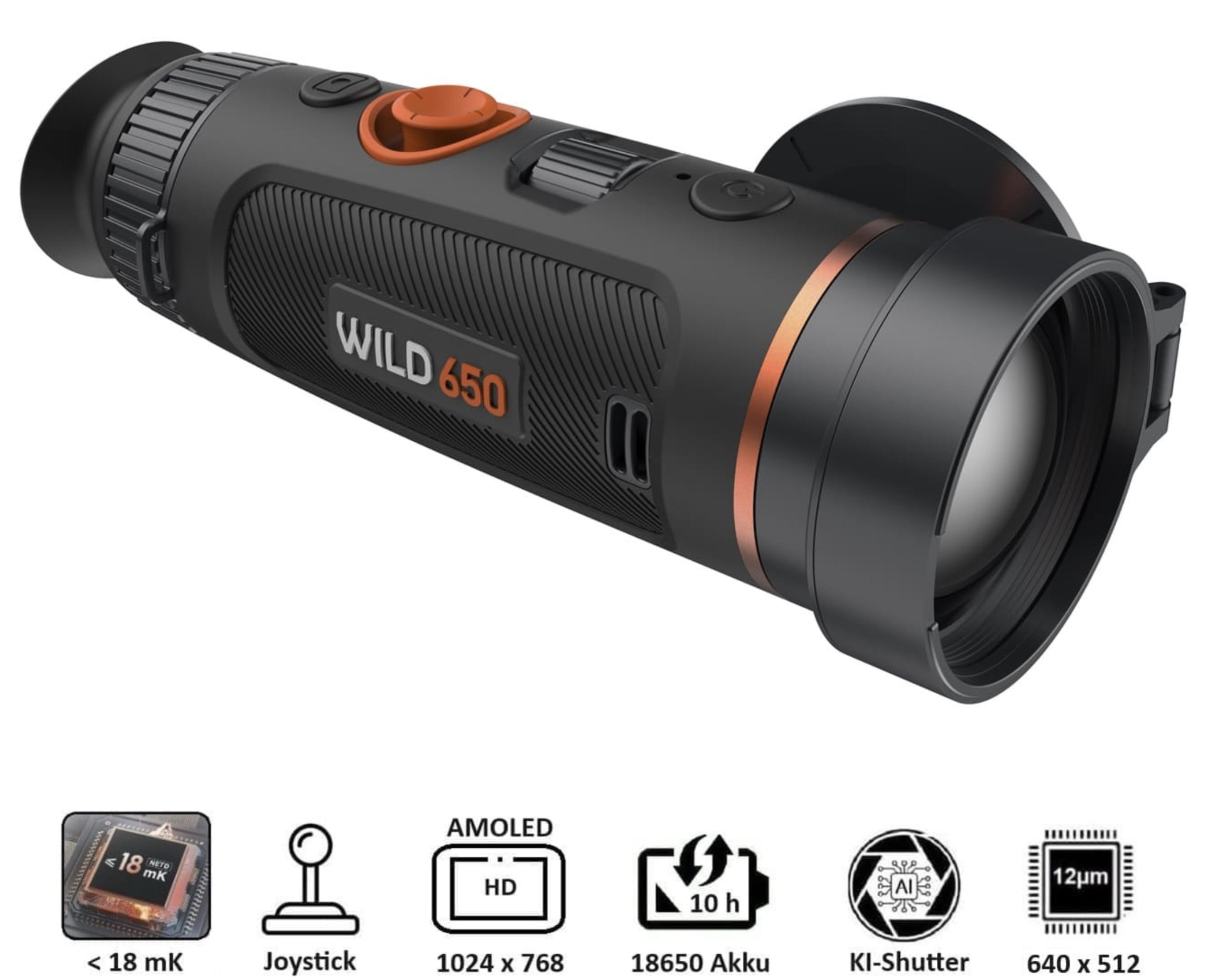 ThermTec Wild 650 Wärmebild-Monokular 640x512  NETD≤18mK