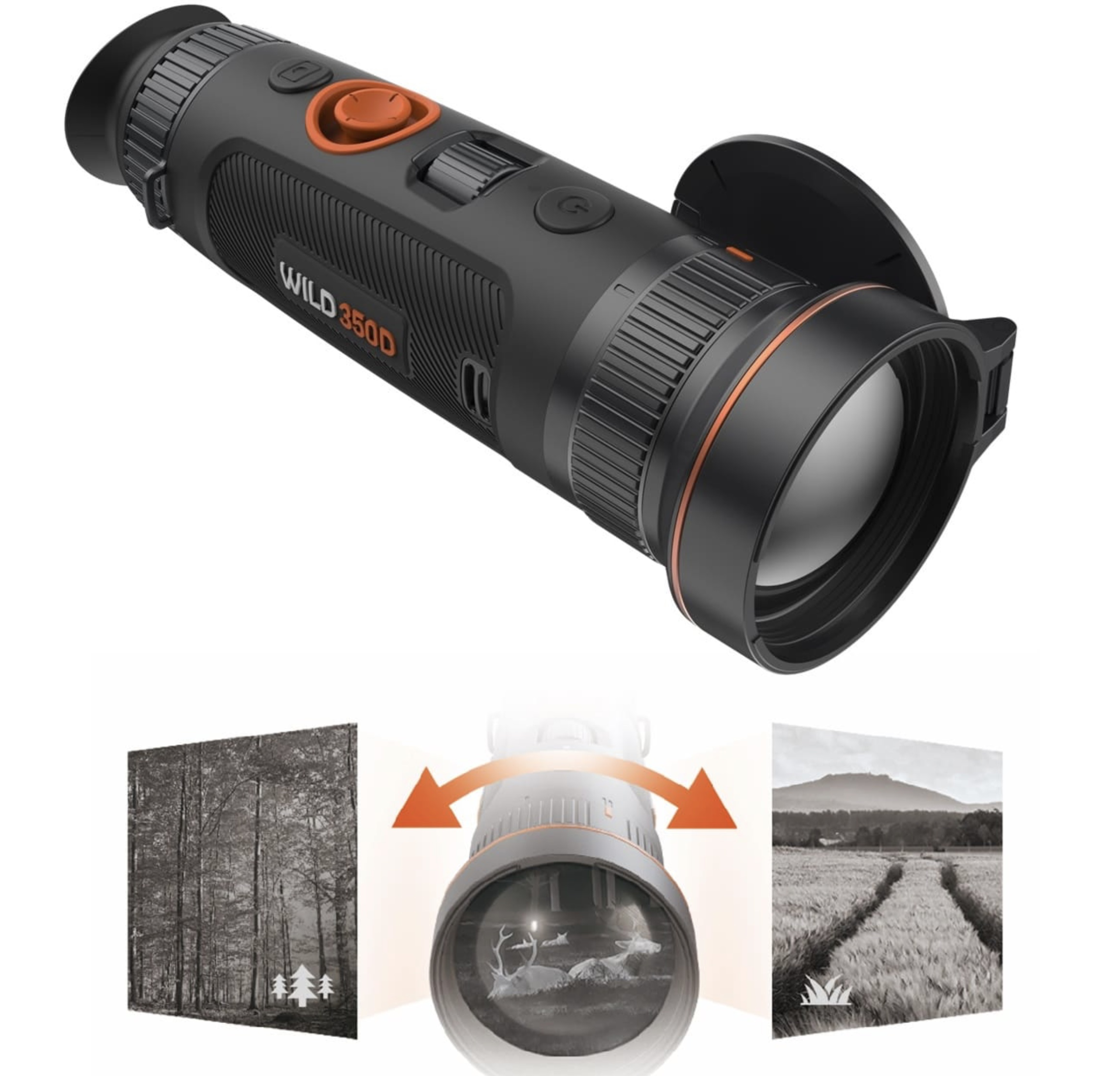 ThermTec WILD 350 D 25mm 50mm Linse 384 x 288 Pixel 18,4 m 9,3 m Sehfeld